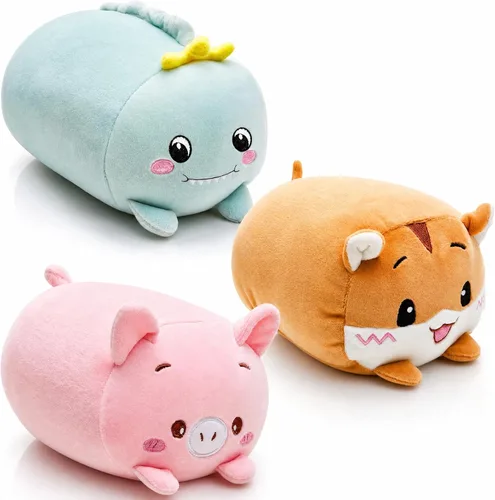 Leitee 3 piezas de peluches de animales de peluche a granel de 8 pulgadas, lindo animal 3