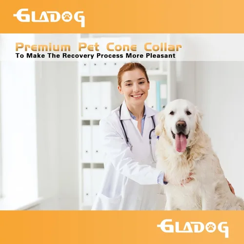 Vista 6 de Collar de cono suave para perro, 2 piezas (para tamaño exacto) cono de plástico flexible para perros después de la cirugía, collar de recuperación