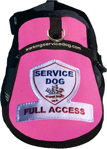 Vista 4 de Chaleco de acceso completo de malla para perros de servicio premium (circunferencia de 9 a 13 pulgadas, azul) - Incluye cinco tarjetas de folleto