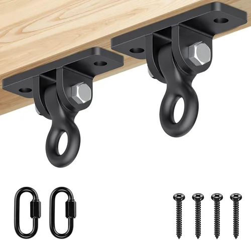 Vista 14 de Dolibest Colgador de Columpio de Montaje en Techo de Servicio Pesado, Gancho para Conjunto de Columpios para Columpio de Porche, Hamaca, Silla