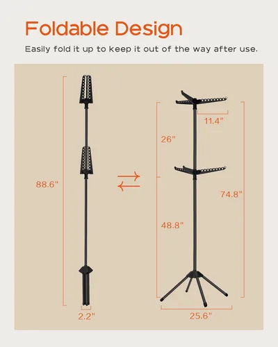 Vista 8 de CASAMAYA Tendedero plegable para ropa de 74.8 pulgadas, 2 niveles, con riel giratorio para 54 piezas de ropa, ahorro de espacio, interior, acero