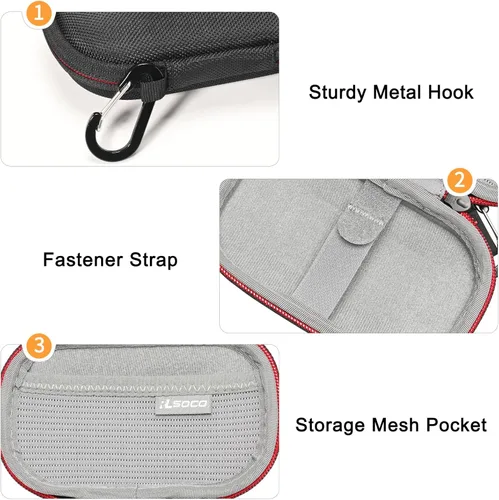 Vista 3 de RLSOCO Funda rígida para auriculares inalámbricos Beats Flex Diseño compacto con cremallera YKK y protección contra arañazos (solo funda)