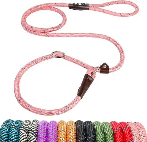 Vista 22 de Fida Paquete de 5 correas antideslizantes duraderas a granel, resistentes de 1/2 pulgadas x 6 pies, cómoda correa antideslizante para perros Verde