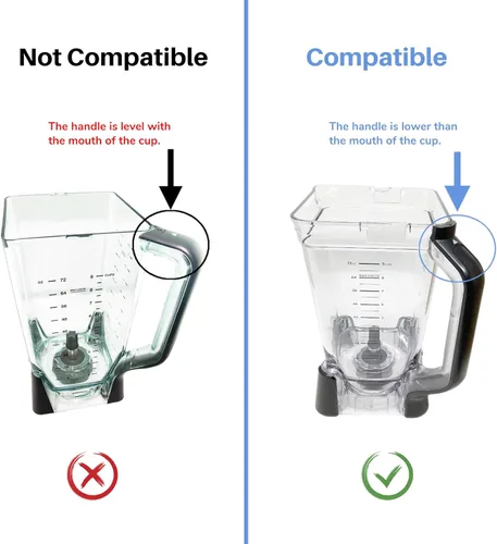 Vista 3 de Tapa de repuesto para jarra Ninja 72 OZ XL, tapa de bloqueo de cubierta superior de frasco, compatible con Ninja Blender modelo BL740 BL770 BL771