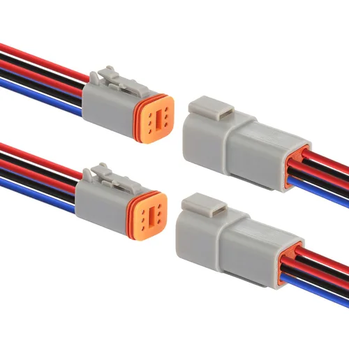 Vista 12 de Deutsch Conector DT de 2 Pines, Conector Eléctrico Automotriz Impermeable DT de 2 Vías Macho Hembra Enchufe Arnés de Cableado, con Cable de Alambre