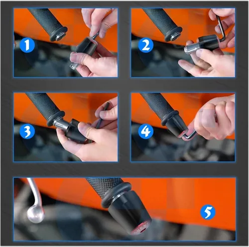 Vista 4 de Motorcycle for XJ6ABS XJ6 ABS 2009-2011 2012 2013 2014 2015 Motorcycle Non-Slip Handle Bar Handlebar Grip End Cover Cap Hand Grips Handle end