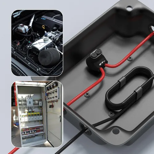 Vista 6 de Conector multigrifo aislado de 2 puertos 4-14 AWG de aluminio a cobre, conectores de alambre de aluminio de entrada de un solo lado, hexagonal Allen