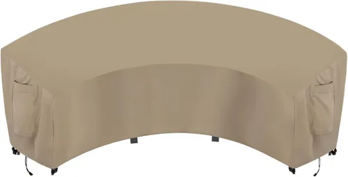 Vista 14 de OutdoorLines Funda modular impermeable para patio al aire libre, resistente a los rayos UV y al viento, fundas para muebles de patio en forma de L