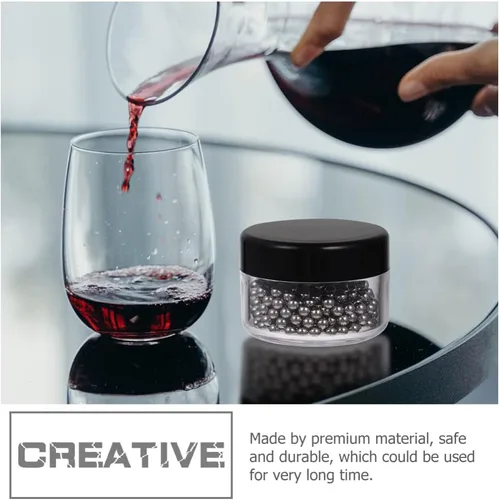 Vista 6 de Hemoton 300 cuentas de limpieza de decantador de acero inoxidable bolas de limpieza de 0.157 in limpiador para botellas de vino, decantadores