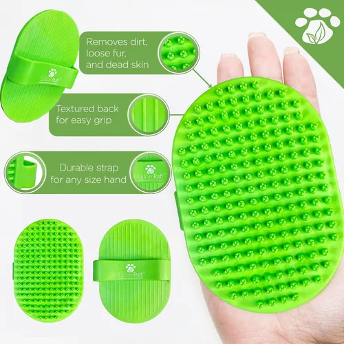 Vista 3 de Lillian Ruff Champú blanqueador profesional ultra brillante para perros con aloe y aceite de coco para piel seca y alivio de picazón, champú