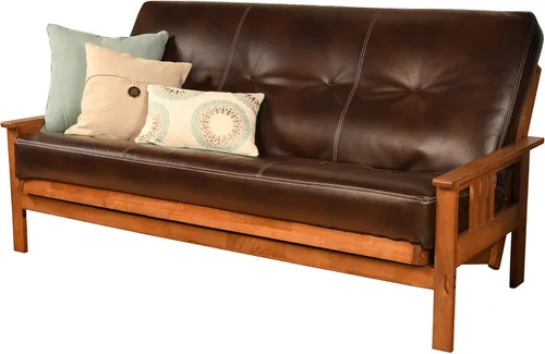 Vista 44 de MFD Futón Montana, Verde, Tela Madera, Colchón de ante de turba