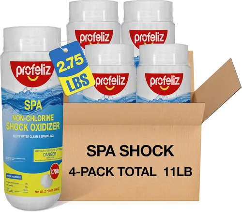 Vista 8 de PROFELIZ 2.75 libras de choque de spa sin cloro para bañera de hidromasaje, spa y piscinas, tratamiento oxidante sin cloro, disolución rápida