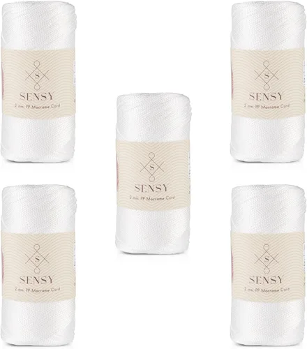 Vista 67 de Sensy Premium 2mm 229.5 metros de cuerda de poliéster 100% cordón de polipropileno Cordón de macramé 2mm Cordón para bolso de crochet Hilo