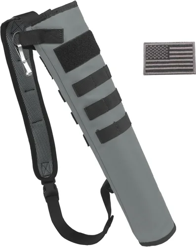 Vista 21 de KRATARC Carcaj de flechas de tiro con arco ligero para la espalda de doble uso plegable compacto con sistema Molle colgado para tiro al blanco