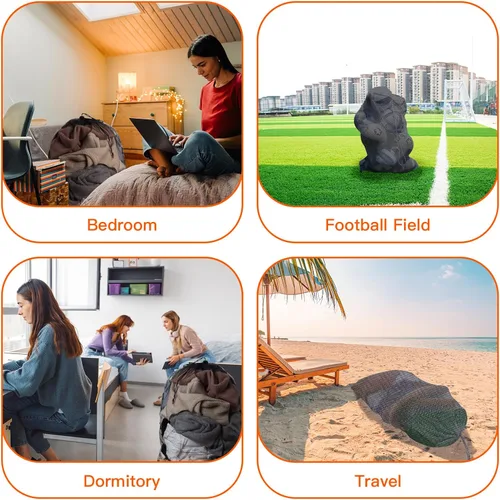 Vista 4 de Paquete de 2 bolsas de malla para lavandería, 23 x 35 pulgadas, bolsas de malla resistentes con cierre de cordón para residentes universitarios