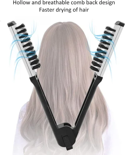 Vista 3 de Sorandy Peine alisador, alisador de cabello, cuidado efectivo del cabello para el hogar, cepillo alisador de cabello hueco transpirable con cepillos