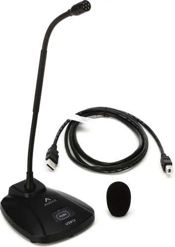 Vista 2 de Audix USB12 Plug and Play USB Zoom Micrófono para Mac/PC con micrófono de cuello de cisne de 12 pulgadas - Negro