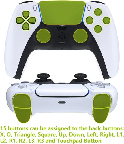 Vista 5 de eXtremeRate Cobalt Blue Rubberized Grip Programable RISE4 Remap Kit for PS5 Controller BDM-030 040 050, Upgrade Board & Redesigned Back Shell & 4