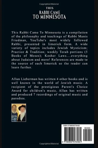 Vista 2 de This Rabbi Came To Minnesota Limericks Inspired By The Words & Teachings of Rabbi Manis Friedman