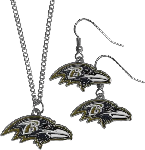Vista 3 de Siskiyou Sports NFL unisex-adult Dangle Earrings and Chain Necklace Set