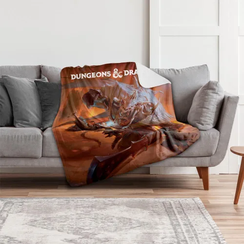 Vista 6 de Dungeons and Dragons Player's Handbook Art Silky Touch Sherpa Back Super Soft Throw Blanket