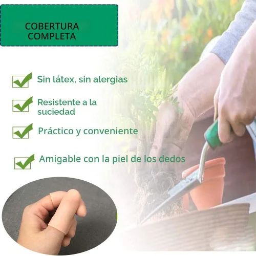 Vista 3 de Protectores de dedos de gel para dedos, protectores de silicona para las yemas de los dedos, cañones ideales para dedos en gatillo, artritis