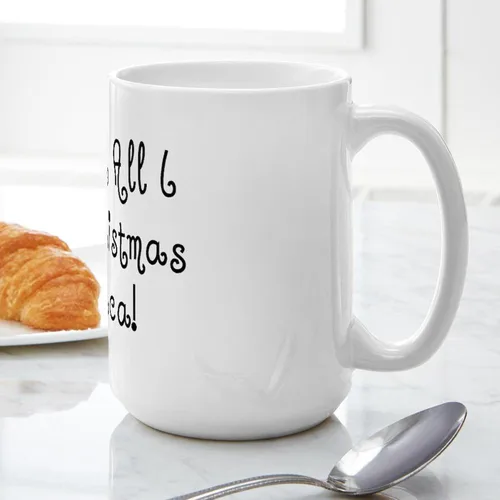 Vista 6 de CafePress Alpaca For Christmas Large Mug 15 oz (444 ml) Ceramic Coffee Mug