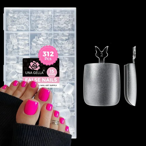 Vista 23 de UNA GELLA Pegamento de uñas de gel 6 en 1 para puntas de uñas transparentes