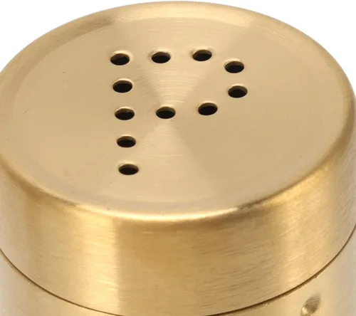 Vista 6 de Tarros de acero inoxidable dorado para condimentos, 1.5 x 3.5 pulgadas, material 304 de grado alimenticio, paquete de 2 recipientes