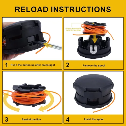 Vista 6 de Panari SRM 225 Cabezal de recortadora Speed Feed 400 para Echo Cabezal Cortacésped Echo SRM-225 SRM225 SRM211 PAS210 PAS211 PAS231 PAS260 PAS265 SRM