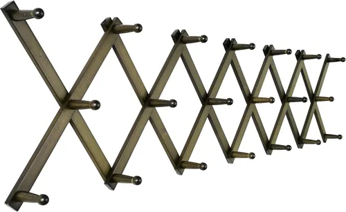 Vista 42 de SKOLOO Perchero de pared para sombreros con 14 ganchos, de madera maciza, moderno, perchero de pared expandible para abrigos, sombreros, bolsos