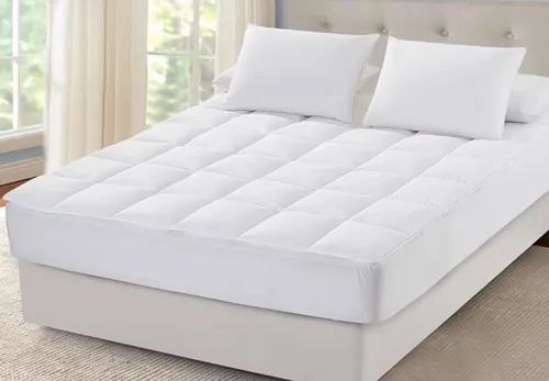 Vista 3 de Sleep Mantra Cubrecolchón 100% Algodón Tamaño Full - Cubrecolchón Refrescante Envolvente Premium que se Adapta a Colchones de hasta 20 Pulgadas