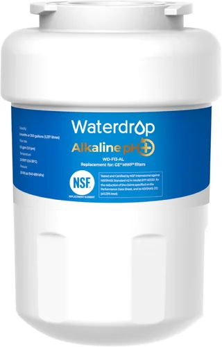 Waterdrop Alkaline WD-F13 Reemplazo para GE® MWF®, SmartWater® MWFP, MWFINT, MWFA, GWF, HDX FMG-1, GSE25GSHECSS, WFC1201, RWF1060, Mejora pH Filtro