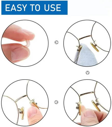 Vista 6 de Almohadillas de espuma suave para la nariz, 20 pares de almohadillas de nariz autoadhesivas, almohadillas antideslizantes para la nariz para gafas