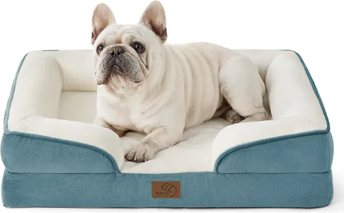 Vista 90 de Bedsure Camas ortopédicas para perros de tamaño grande - Cama impermeable para perros grandes y gatos, sofá para perros cómodo con funda extraíble