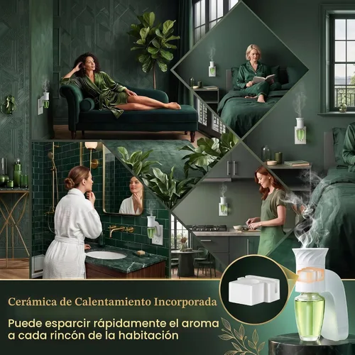 Vista 5 de Paquete de 1 enchufe de fragancia de pared compatible con repuestos de Bath Compatible con repuestos WallFlower de Bath & Body Works, certificado
