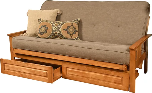 Vista 135 de MFD Futón Montana, Verde, Tela Madera, Colchón de ante de turba