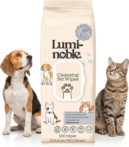Vista 10 de Toallitas para mascotas para perros y gatos, toallitas desodorizantes