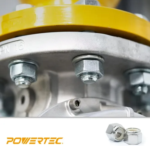 Vista 6 de POWERTEC QLN1101 Juego de tuercas de bloqueo de inserción de nailon de 1/4 "-20 Acero inoxidable 18-8 304 - Paquete de 50