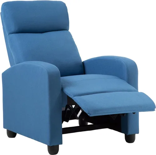 Vista 11 de BestMassage Silla reclinable con función de masaje de 2 puntos Negra con soporte lumbar, respaldo ajustable, reposabrazos anchos, reposapiés