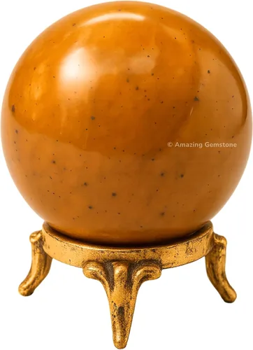 Vista 80 de Amazing Gemstone Bola de cristal de Amazonita con soporte, bolas de meditación de esfera de cristal de 2 pulgadas para brujería y bolas decorativas