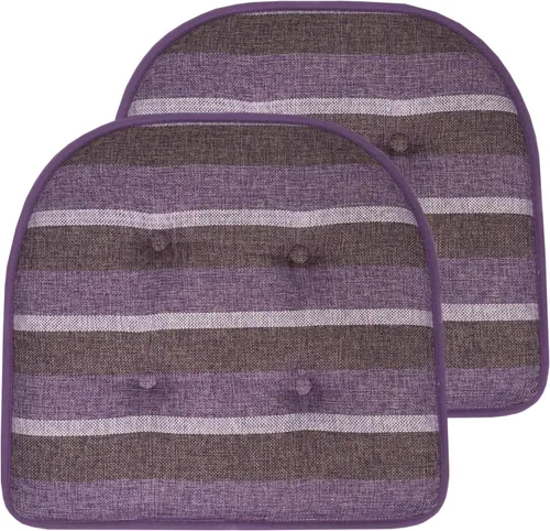 Vista 68 de Sweet Home Collection - Cojín de espuma viscoelástica para silla con capitoné, antideslizante, en forma de U, de 17 x 16 pulgadas, a cuadros Cuadros