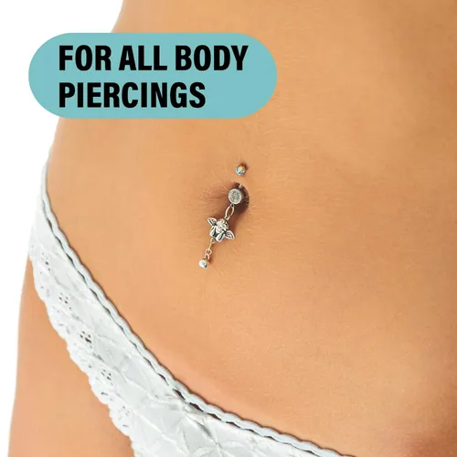 Vista 5 de BASE LABORATORIES Spray de cuidado posterior para piercings Spray salino esterilizador para piercings Spray limpiador de piercings para orejas