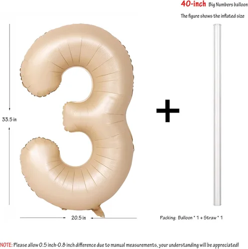 Vista 394 de Globos de 40 pulgadas con números de caramelo, papel de aluminio de helio, globos de látex de Mylar para fiesta de cumpleaños, decoración digital 0