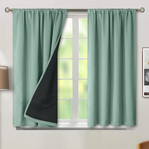 Vista 51 de BGment - Cortinas opacas para sala de estar de 63 pulgadas de largo, juego de 2 paneles, cortinas para oscurecer toda la habitación, cortinas