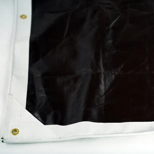 Vista 7 de HydraTarp - Lona impermeable súper resistente de 16 mil de grosor de 10 x 12 pies, lona reversible color blanco/marrón