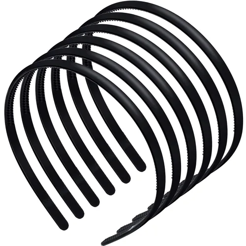 Vista 13 de WILLBOND 6 piezas de diademas de plástico para mujer, diadema delgada con dientes, diademas simples para el cabello de Halloween y Navidad