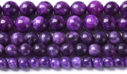 Vista 23 de 60 piezas de cuentas de piedra natural de 6 mm de esmeralda verde Cuentas sueltas redondas de piedra de curación de energía AAA para hacer joyas