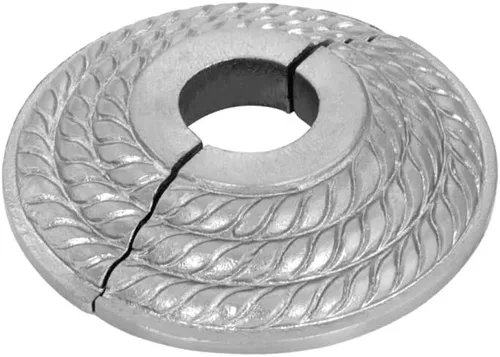 Vista 81 de Renovators Supply Manufacturing Placa de Escudo de Aluminio 3.13" DE Escutcheon 1" IPS Brida de Radiador Negra