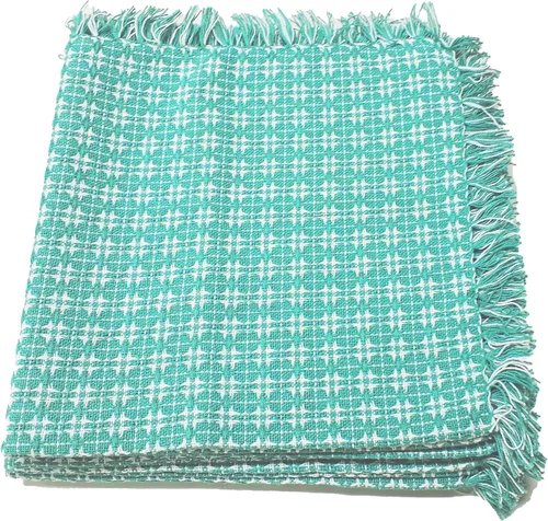 Vista 12 de Juego de 6 servilletas de tela con flecos de tejido natural/marfil, servilletas 100% algodón, tamaño 20 x 20 pulgadas, adecuado para comidas